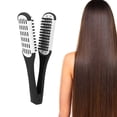 thumbnail image 1 of Cepillo para el Cabello de Las Mujeres, Primavera Compacta de Primavera Portátil de Alisado de Doble Cara para El Salón de Belleza Para El Hogar para la Barbería, 1 of 7