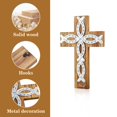 thumbnail image 3 of Cruz de pared OKSQW, 29 x 19 cm, madera, metal, decoración rústica, 3 of 7