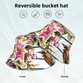 thumbnail image 5 of Kll Bird And Floral Bucket Hat For Women Men Packable Travel Beach Sun Hat Outdoor Rave Accessories Reflective Fisherman Cap, 5 of 9