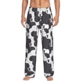 thumbnail image 2 of Picia Black And White Sheeps Mens Soft Woven Cotton Elastic Waistband Sleep Pajama Pant Lounge Sleep Pant With Pockets And Drawstring-Large, 2 of 9