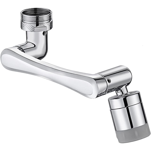 Aireador de grifo giratorio de 1440°, aireador de accesorio de grifo giratorio con 2 funciones de pulverización, grifo giratorio multifuncional para cocina adecuado para rosca externa de 20 mm, 22 m