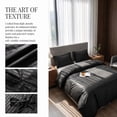 thumbnail image 4 of Orylavena Black Damask Stripe Microfiber Duvet Cover Set, King, 3-Piece, 4 of 12