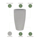 thumbnail image 2 of Ecobo Maceta de 71,1 cm de Alto | Ecológica, Duradera y Ligera | Para Uso en Interiores y Exteriores, Resistente a la Intemperie, Diseño Contemporáneo de Artesanos Brasileños - Granito, 2 of 4