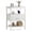 White, variant on EDX Bedside Table, Built-in Outlet with USB/Type-C Ports and Adjustable Drawer, 3-Tier Storage Shelf with Fabric Drawer for Bedroom Space Saving, Black+Genuine antique wood color