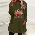 thumbnail image 2 of PuLe Christmas Sweaters for Women 2024 Winter Long Sleeve Crewneck Cute Snowman Print Pullover Shirts Warm Tops with Pockets ﻿, 2 of 4