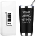 thumbnail image 6 of I Came I Saw I Forgot Funny Tumbler Gift 20oz Insulated Tumbler Stainless Steel Vacuum Travel Coffee Mugs with Lid and Straw Birthday Gifts for Friends (Black), 6 of 6