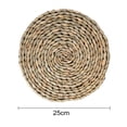 thumbnail image 5 of Pebbuoy Table Placemat Wear-resistant Handwoven Cattail Grass Placemat Heat Resistant Table Mat for Home Decoration, 5 of 6