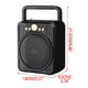 thumbnail image 2 of Altavoz Bluetooth inalámbrico portátil | Diseño de mano | Luz LED de colores | Sonido estéreo | Bluetooth 5.0 | Tarjeta TF Soporte USB AUX | Batería de 800 mAh | Negro | 14x9.5x21.5cm, 2 of 6