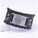 thumbnail image 2 of Pulsera de de cuero Lobo Vikingo Fenrir - Pulsera vikinga ajustable para Hombre Mujer Novio Pareja Enamorado. Amuleto Nórdico - Negro MADIOLA Cuero Anchas, 2 of 6