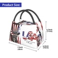 thumbnail image 2 of Fuzoiu Patriotic Skull Art Print Portable Insulation Lunch Bag,Large Lunch Box,Container Reusable Leakproof Tote for Work, Travel, and Outdoor Activities, 2 of 6