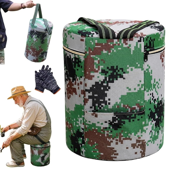 Wearable Garden Stool – Portable Gardening Stool with Carrying Straps, Adjustable Fit for Planting, Outdoor Work