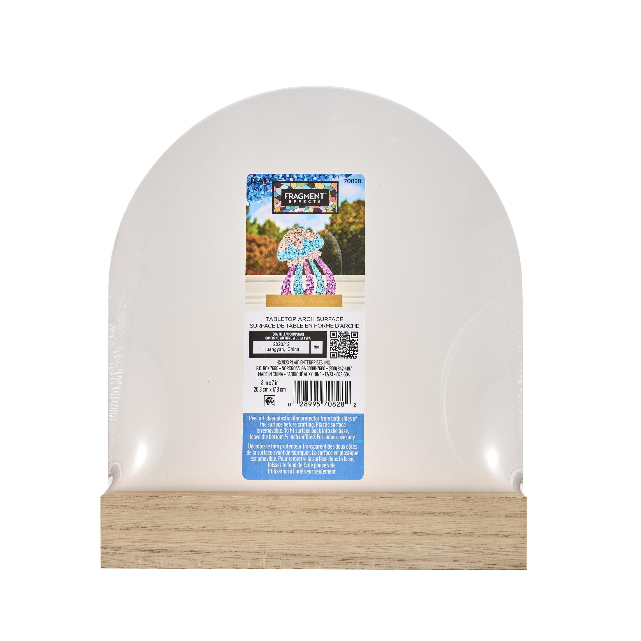 (2 pack) Plaid Fragment Effects Tabletop Arch Surface, 8" x 7"