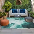 thumbnail image 2 of Teal Green Ombre Clouds Outdoor Rug for Patio/Deck/Porch, Non-Slip Large Area Rug 5 x 7 Ft, Modern Abstract Gradient Cloud Indoor Outdoor Rugs Washable Area Rugs, Reversible Camping Rug Carpet Runner, 2 of 8