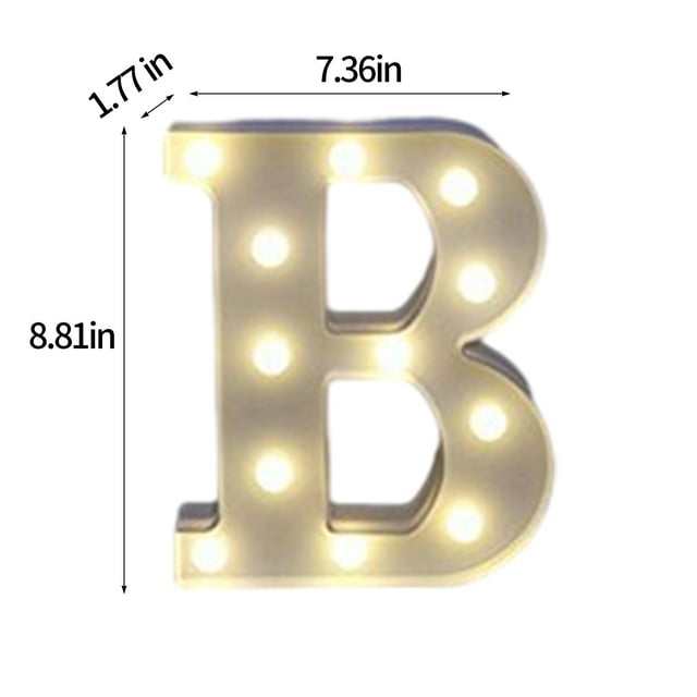 RKSTN Lights Light Up Letters , LED Letters Lights Sign 26 Alphabet Big Lights Letter For Party Birthday Bar Battery Powered Christmas Decor Letter Lights (Warm White) Lights
