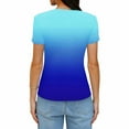 thumbnail image 5 of KyCheLot Women's Casual Going out Tops Crop Slim Short Sleeve Ribbed Stretchy Basic T Shirts, 5 of 6