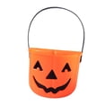 thumbnail image 3 of Cubo de dulces de Halloween, cubo de dulces reutilizable, recuerdos de fiesta para niños, de calabaza portátil para fiestas, decoración de Halloween Naranja, 3 of 8