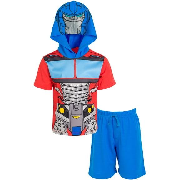 Transformers Optimus Prime Big Boys Athletic Pullover T-Shirt Mesh Shorts Outfit Set Toddler to Big Kid