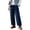 Navy, variant on Women's Warm Insulated Quilted Winter Pants Fleece Lined Water Resistant Snow Pants Elastic High Waist with Pockets Outdoor Hiking Ski Bottoms Wine