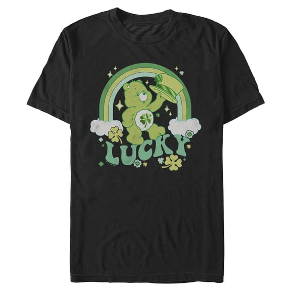 Mens Care Bears Good Luck Shamrock T Shirt