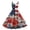 Red, variant on HAJWOH Women Independence Day Dresses 50s 60s Vintage Sleeveless Star and Stripe Print Cocktail Swing Dress Retro Patchwork Midi Evening Dress Multicolor XXXL
