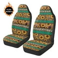 thumbnail image 3 of Uorisanigo 2 Pcs Car Seat Covers Set Vehicle Front Seat Protection Aztec Sunflower Leopard Print Car Interior Covers Seats Protectors Universal Fit for Sedans SUVs Pick-up Trucks, 3 of 7