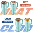 thumbnail image 3 of Gobelet Amélioré 40oz avec Poignée, Gobelet avec Couvercle et Paille en Acier Inoxydable à Double Paroi Isolée sous Vide, Gobelet Léopard 40oz avec Poignée, Paille, Couvercle 2-en-1, Vert Laser Léopard, 3 of 6