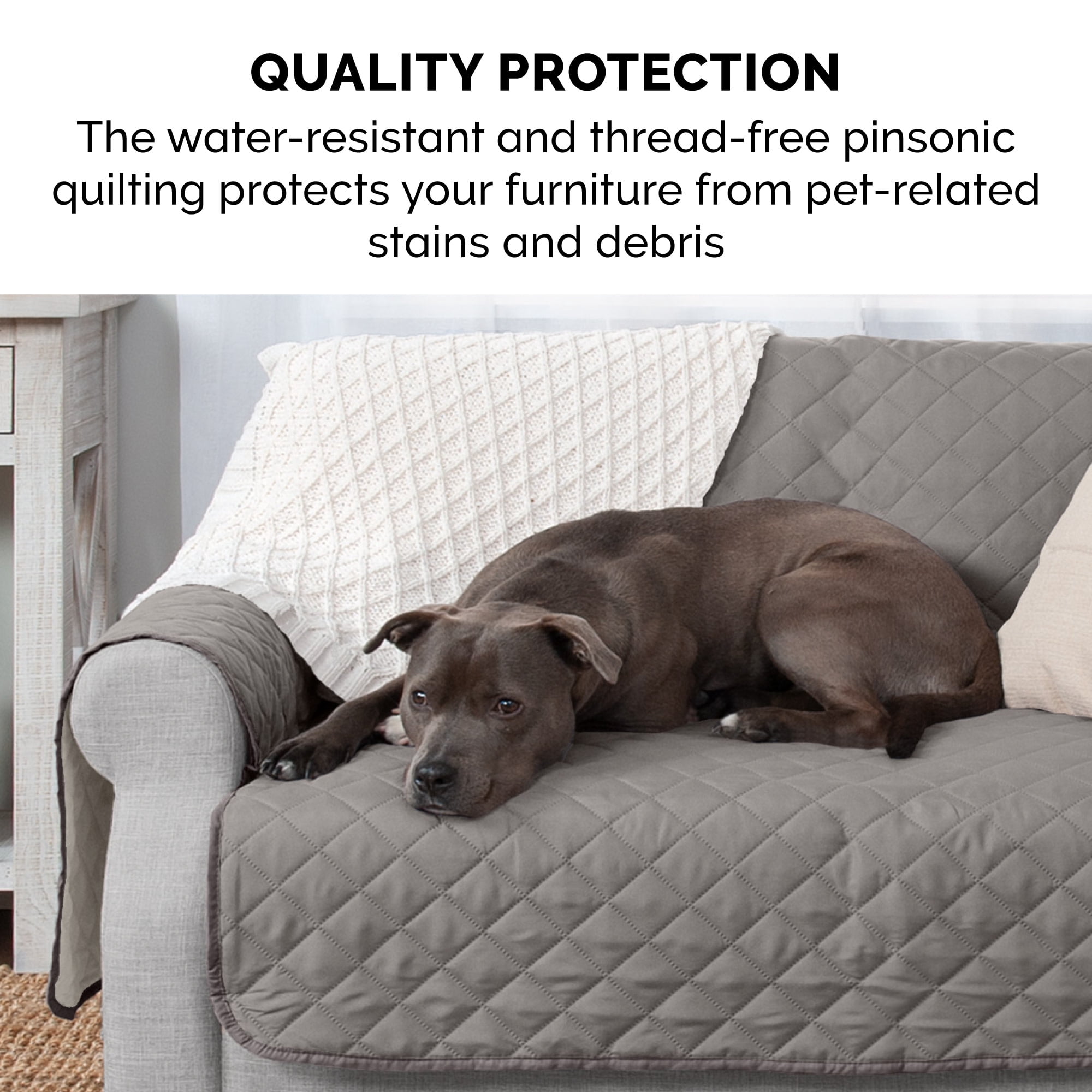 FurHaven Reversible Furniture Protector, Gray Mist, Loveseat, 1 Count