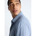 thumbnail image 4 of Free Assembly Men's Linen Blend Western Shirt, Sizes S-3XL, 4 of 6