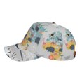 thumbnail image 5 of Naloa Original Classic Low Profile Hat Men Women Baseball Cap Dad Hat Adjustable Unconstructed The World Map with Cartoon Animals Print Cap, 5 of 9