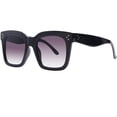 thumbnail image 3 of Anteojos de sol TAOTAOQI vintage para mujer, cuadrados grandes, color negro, 3 of 8