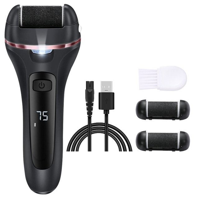 Fuente Pie Impermeable Filos Pedicura Electrónico Kit Electric Foot Callus 2 Engranajes Recargables para El Cuidado Del