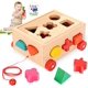 thumbnail image 4 of Juego de cubos de madera, juguete educativo, cubo de madera con forma geométrica, fiesta infantil, cumpleaños, regalo de Navidad., 4 of 5
