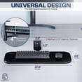 thumbnail image 6 of VIVO Black 23 x 10 inch Screw-In Rotating Computer Keyboard and Mouse Tray, 6 of 8