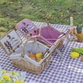 thumbnail image 6 of Handmade Wicker Picnics Basket Large Capacity Camping Basket Food Basket for Outdoor Gatherings, 6 of 6