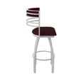 thumbnail image 4 of 860 Hunter 30" Swivel Bar Stool with Anodized Nickel Finish and Canter Bordeaux Seat and Back, 4 of 5