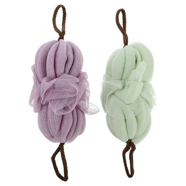 2 esponjas de malla duraderas para ducha y baño, accesorios de baño