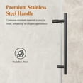 thumbnail image 4 of 56-60" W * 74" H Frameless Single Sliding soft-close Shower Doors, Bathroom Sliding Shower Door, 5/16" (8mm) Thick SGCC Tempered Glass Door, 4 of 9