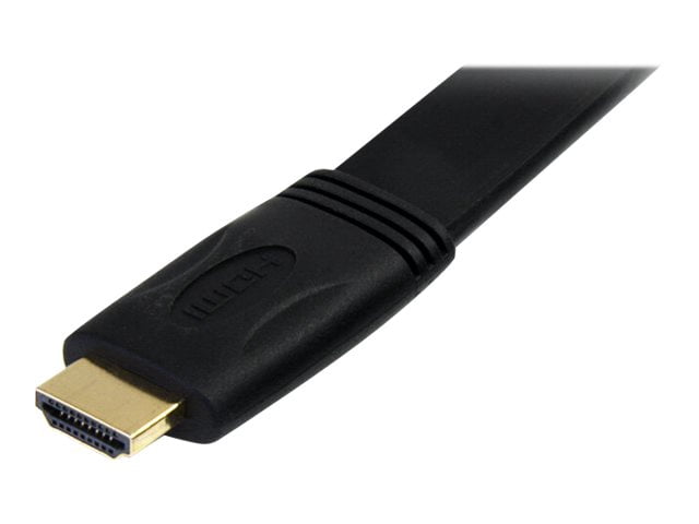 StarTech.com HDMIMM15FL 15 ft. Black Flat High Speed HDMI Cable with Ethernet Male to Male