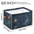 thumbnail image 4 of Yayeee Canvas Storage Basket with Handles for Shelves Fabric Bins Closet Organizer, Dark Star Map, 4 of 8