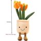 thumbnail image 2 of muñeca de almohada de felpa con relleno de tulipán naranja de 35 cm, felpa suave, 2 of 5