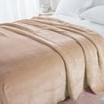 thumbnail image 6 of Dalang Soft Fleece Blanket Twin Size - Luxury Bed Blankets Lightweight Plush Fuzzy Cozy Twin Blanket for Sofa, Couch, Travel, Camping,78.7x90.5In(Khaki), 6 of 8