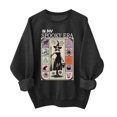 thumbnail image 3 of VKOYWKM Oversized Sweatshirts Women Halloween Sweatshirt Funny Witch Crew Neck Sweatshirt Long Sleeve Pullover Tops Vintage Spooky Graphic Sweatshirts, 3 of 5