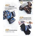 thumbnail image 2 of Minnieouse Guantes cálidos de invierno Par de mitones de esquí Guante ajustable de moda para adultos con hebilla para ciclismo Esquí Mujeres Hombres guantes y mitones Gris Minnieouse AP011189-02B, 2 of 6