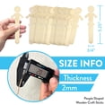 thumbnail image 4 of CraftySticks, 50 Pack People Shaped Wooden Craft Sticks, 5.25" People Popsicle Stick Figures, Wooden Stick People for Crafts and Learning, 4 of 5