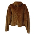 thumbnail image 2 of Women's Winter Jacket - Thick Faux Fur, High Collar, Solid Color, Luxury Style, Heat Retention Coat, 2 of 8