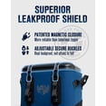 thumbnail image 3 of Novoto Magnetic Backpack Cooler 30Can, Zipperless Design, Insulated Soft Sided Cooler Bag for Men & Women, Portable Lunch Bag for Tailgating, Beach, Picnic, Kayak (Navy), 3 of 7