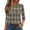 GreenB#0731F&16, variant on Garbnen Women's Long Sleeve Shirts Plaid Crewneck Tops for Women Basic Color Block Fall Winter Casual Y2k Women's Tunic Tops L