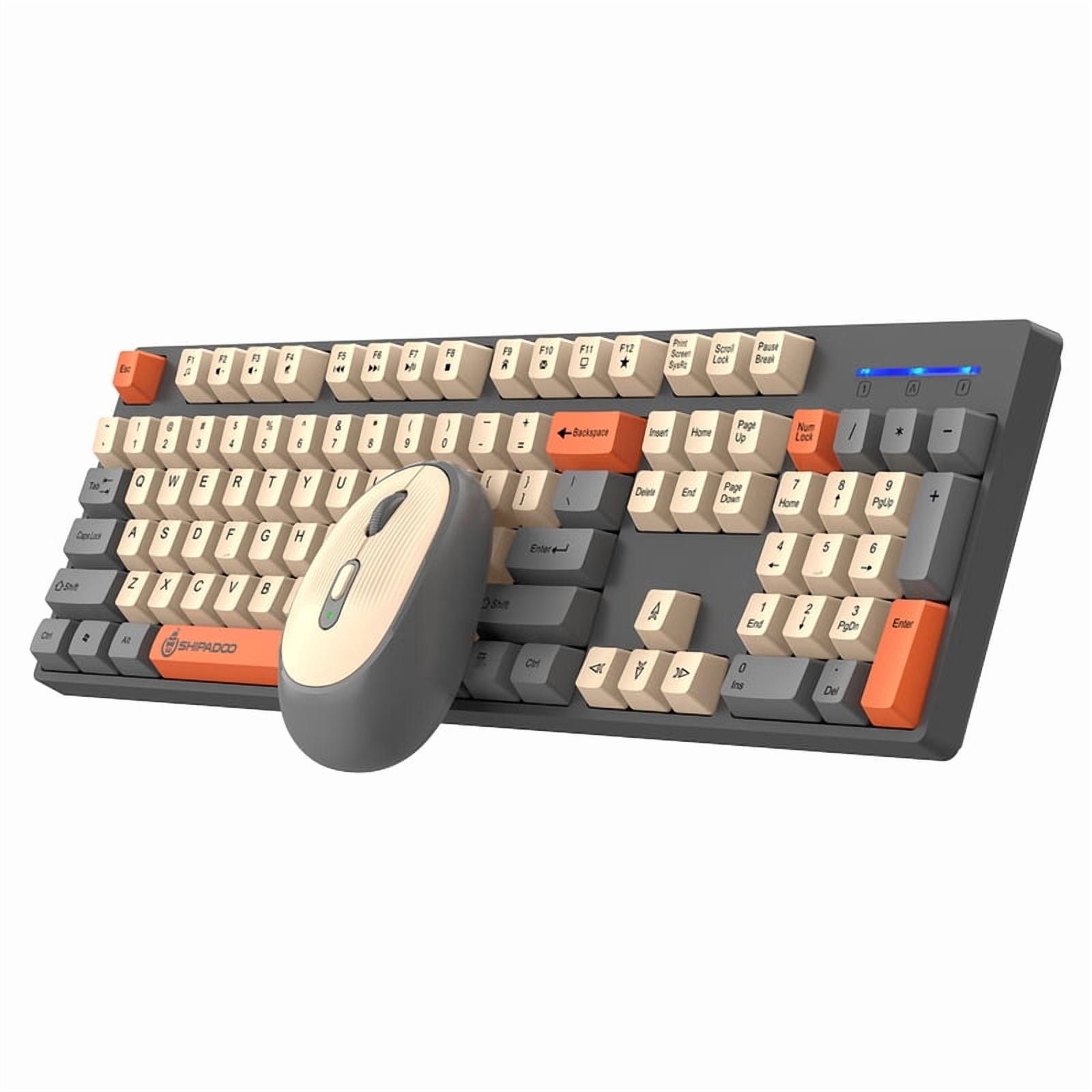 Shipadoo Wireless Keyboard and Mouse Combo Set Gaming Wireless Laptop Desktop Computer Office Accessories Free Wireless Mouse