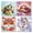 Cute Animal, variant on JYLMOOD 4pcs Paint by Numbers for Adults Kits, DIY Easy Painting by Numbers for Gift Home Wall Decoration 20x20cm(without Frame)