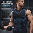 thumbnail image 3 of North Alpine Compression Shirt, Mens Tank Tops, Slimming Body Shaper Vest, Sport Running Dry Fit Gym Shirt, 3 of 7